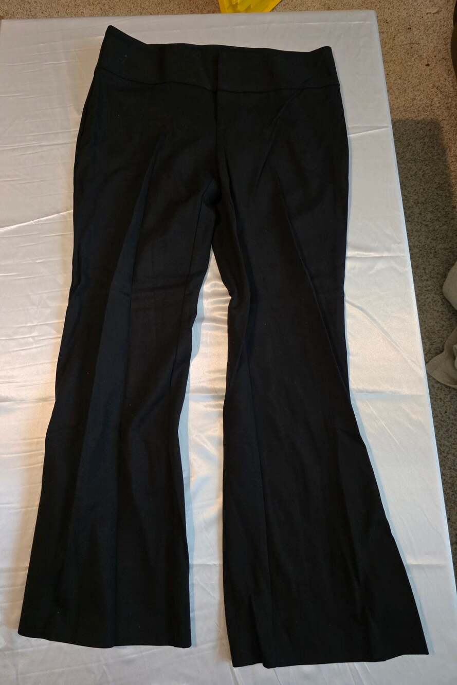 INC International Concepts Black Flare Trousers Size 12